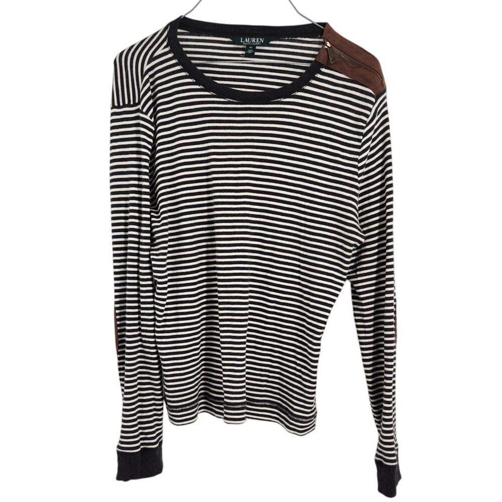Lauren Ralph Lauren Striped Long Sleeve Top Womens XL Extra Large